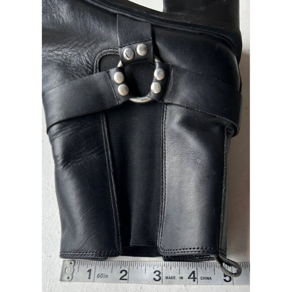 Women's Unlisted Brand Mid Heel Black Leather Upper Boots w/Silver Accent Size 8 - Picture 7 of 16